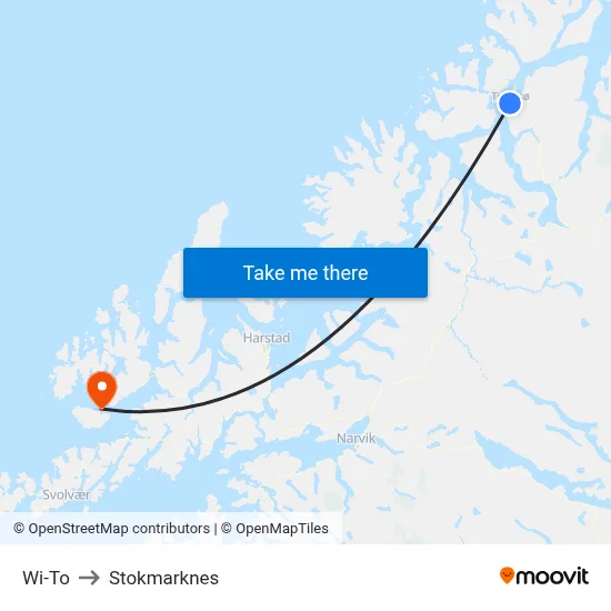 Wi-To to Stokmarknes map