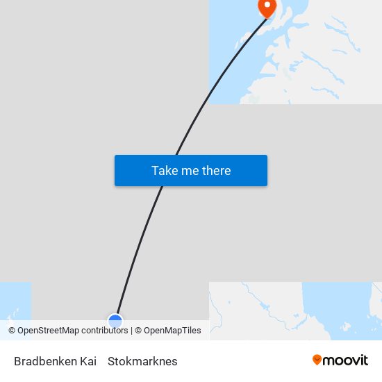 Bradbenken Kai to Stokmarknes map