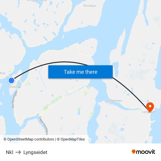 Nkl to Lyngseidet map