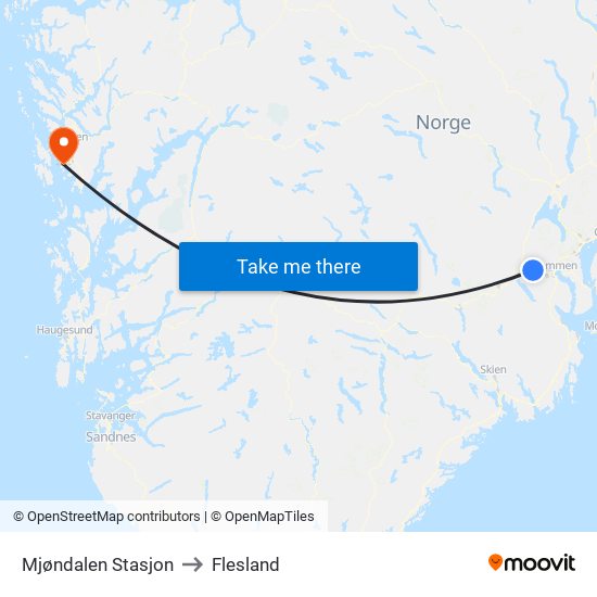 Mjøndalen Stasjon to Flesland map