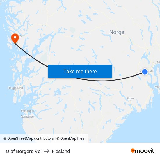 Olaf Bergers Vei to Flesland map