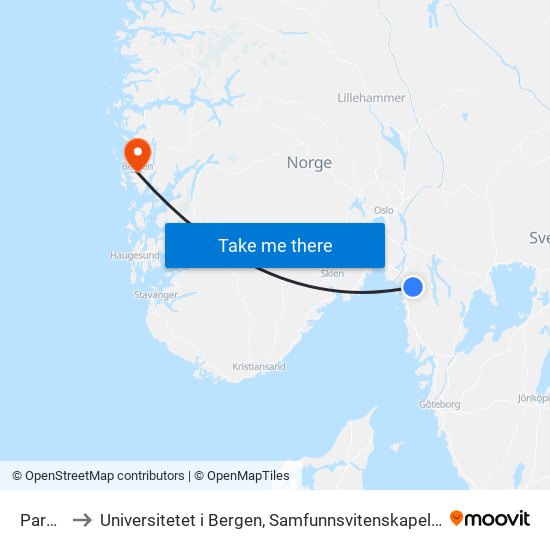 Parken to Universitetet i Bergen, Samfunnsvitenskapelig fakultet map