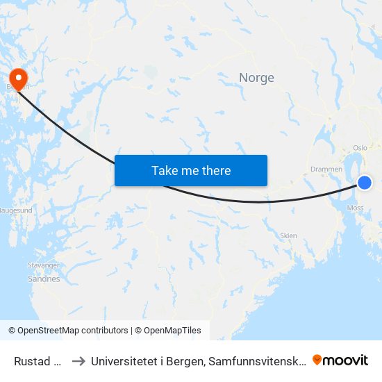 Rustad Skole to Universitetet i Bergen, Samfunnsvitenskapelig fakultet map