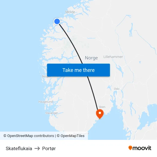 Skateflukaia to Portør map