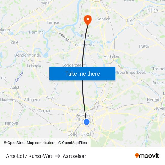 Arts-Loi / Kunst-Wet to Aartselaar map