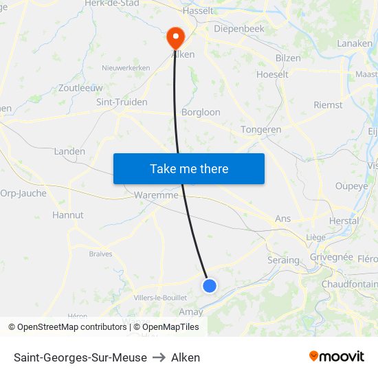Saint-Georges-Sur-Meuse to Alken map