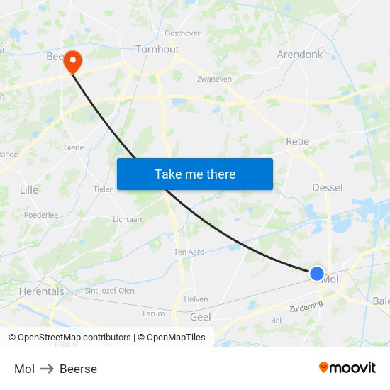 Mol to Beerse map