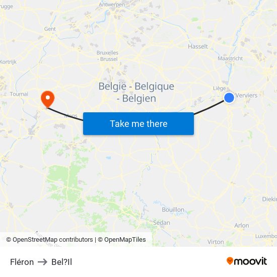 Fléron to Bel?Il map