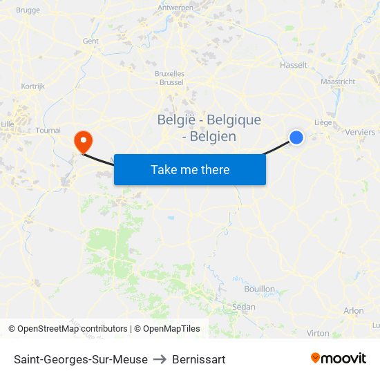 Saint-Georges-Sur-Meuse to Bernissart map