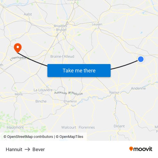 Hannuit to Bever map