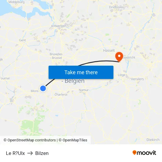 Le R?Ulx to Bilzen map