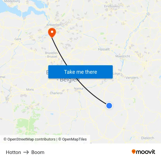 Hotton to Boom map