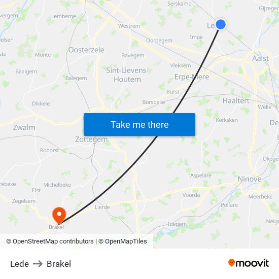 Lede to Brakel map