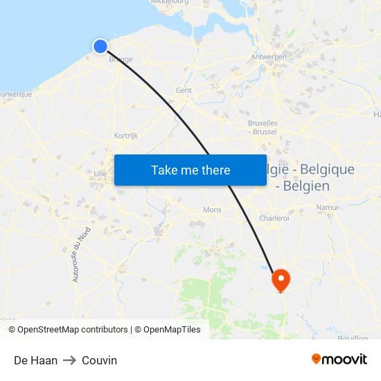 De Haan to Couvin map