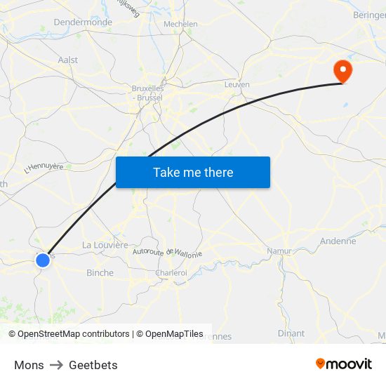 Mons to Geetbets map