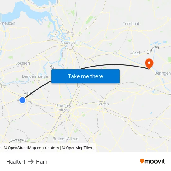 Haaltert to Ham map