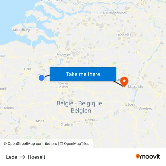 Lede to Hoeselt map