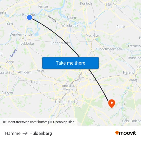 Hamme to Huldenberg map