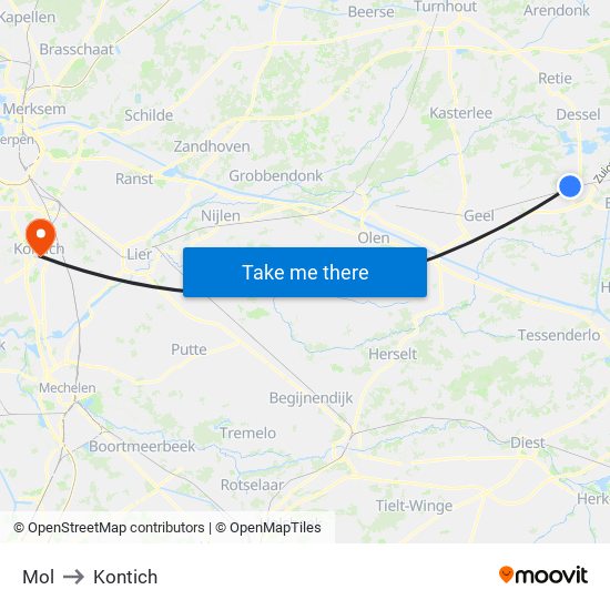 Mol to Kontich map