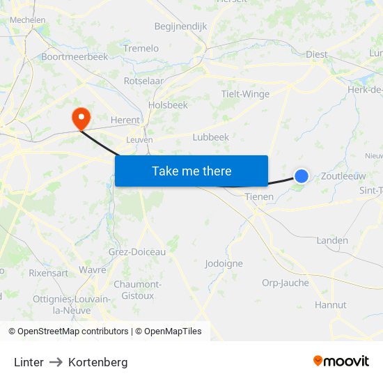 Linter to Kortenberg map