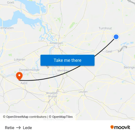 Retie to Lede map