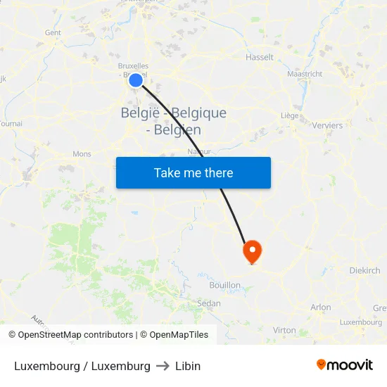 Luxembourg / Luxemburg to Libin map