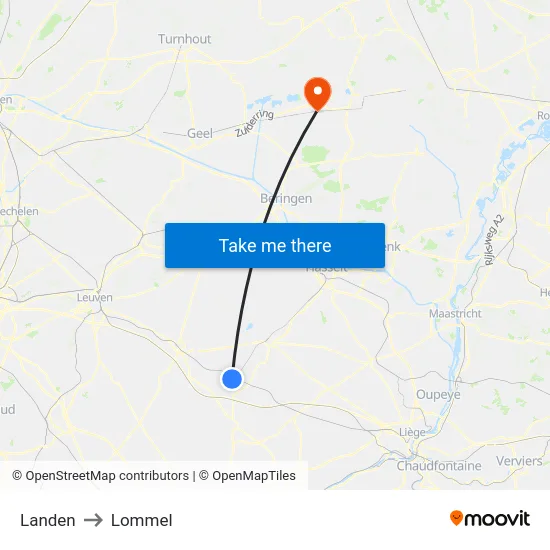 Landen to Lommel map