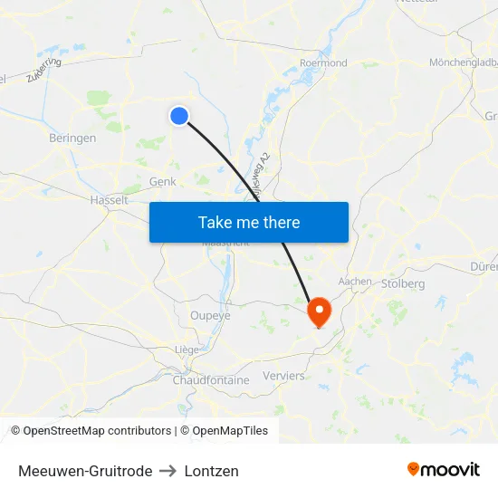 Meeuwen-Gruitrode to Lontzen map