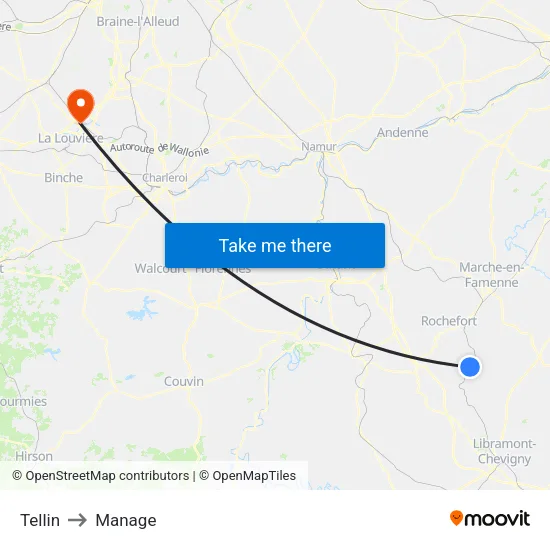 Tellin to Manage map