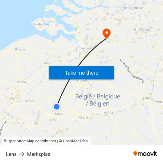 Lens to Merksplas map
