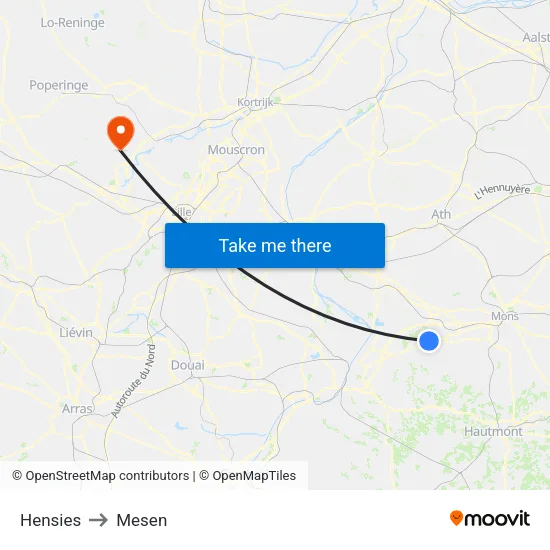 Hensies to Mesen map