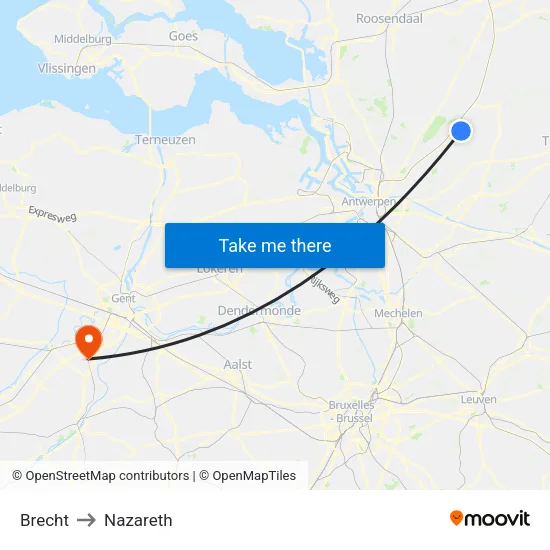 Brecht to Nazareth map