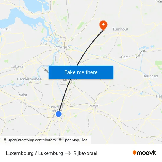 Luxembourg / Luxemburg to Rijkevorsel map