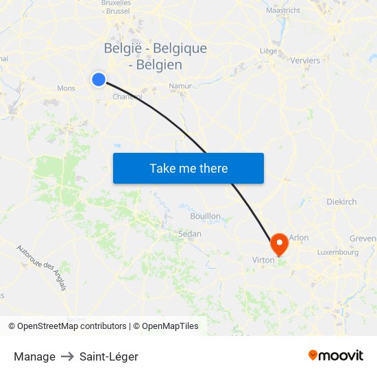 Manage to Saint-Léger map