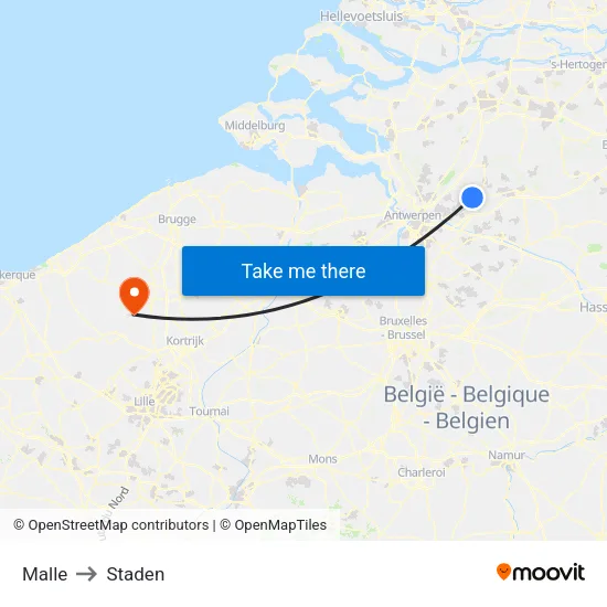 Malle to Staden map