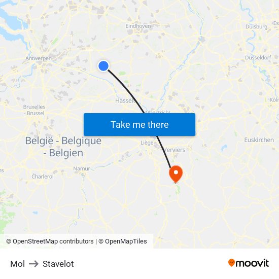 Mol to Stavelot map