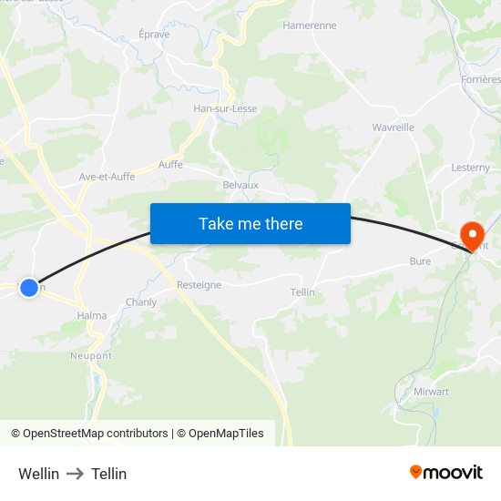 Wellin to Tellin map