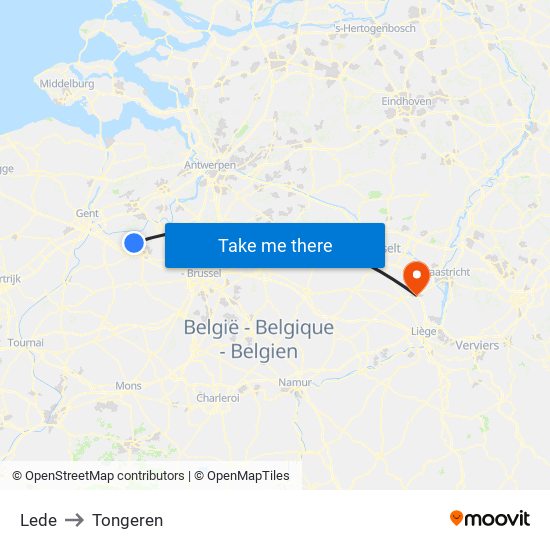 Lede to Tongeren map