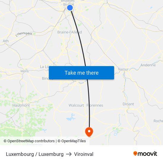 Luxembourg / Luxemburg to Viroinval map