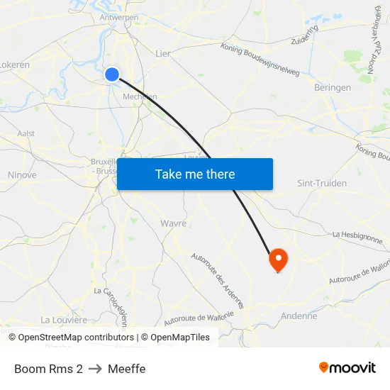 Boom Rms 2 to Meeffe map