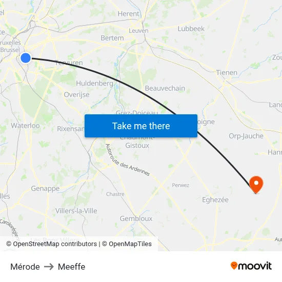 Merode to Meeffe map
