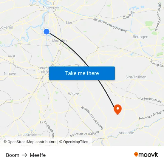 Boom to Meeffe map