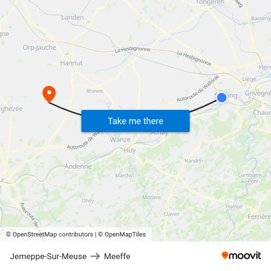 Jemeppe-Sur-Meuse to Meeffe map