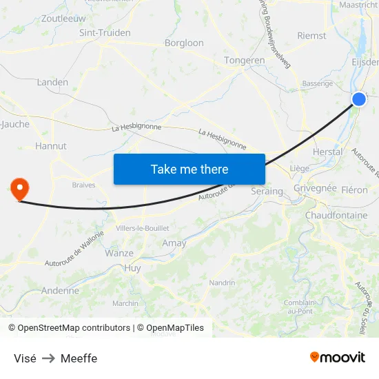 Vise to Meeffe map
