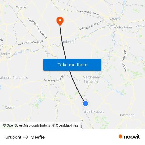 Grupont to Meeffe map