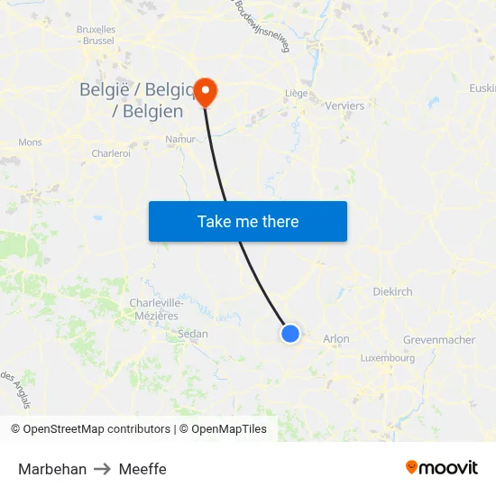 Marbehan to Meeffe map