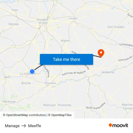 Manage to Meeffe map