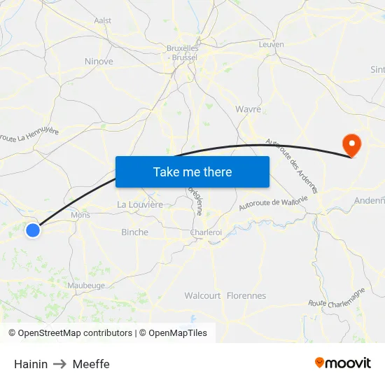Hainin to Meeffe map