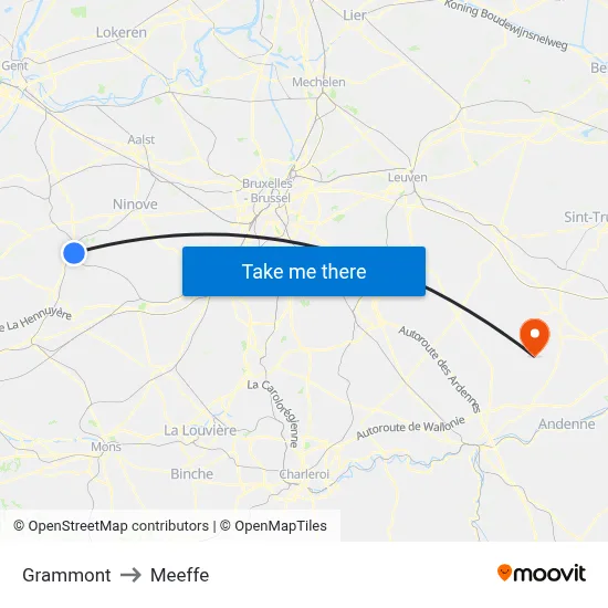 Grammont to Meeffe map