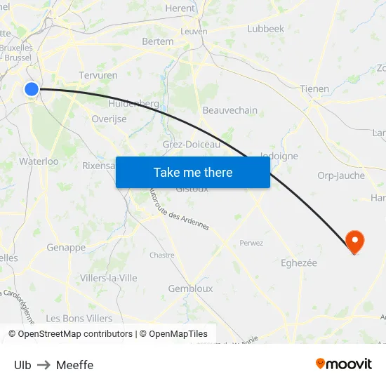 ULB to Meeffe map